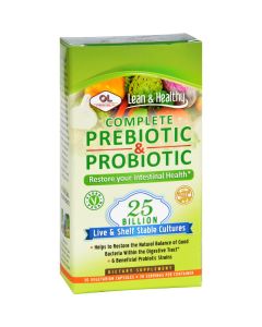 Olympian Labs Prebiotic and Probiotic - Complete - 30 Vegetarian Capsules