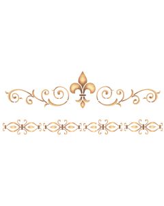 Plaid:Delta Stencil Magic Decorative Stencils-Elegant Fleur De Lis 8.25"X18"