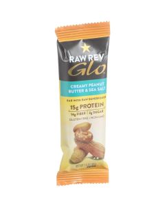 Raw Revolution Glo Bar - Creamy Peanut Butter and Sea Salt - 1.6 oz - Case of 12