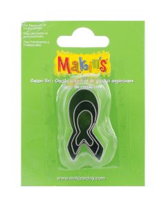 Makin's USA Makin's Clay Cutters 3/Pkg-Breast Cancer Awareness