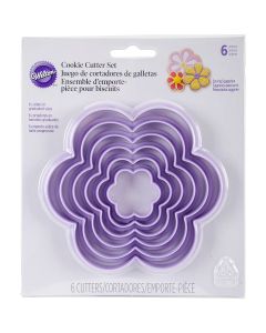 Wilton Nesting Plastic Cookie Cutter Set 6/Pkg-Flowers