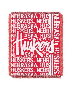 The Northwest Company Nebraska College 48x60 Triple Woven Jacquard Throw - Double Play Series