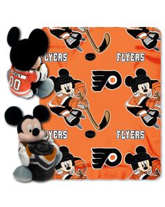 The Northwest Company Flyers -Disney 40x50 Fleece Throw w/ 14" Plush Mickey Hugger