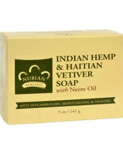 Nubian Heritage Bar Soap Indian Hemp And Haitian Vetiver - 5 oz