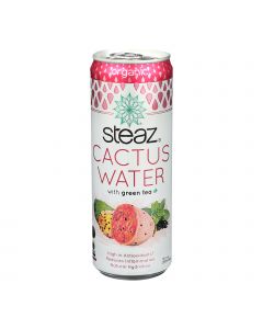 Steaz Cactus Water with Green Tea - Case of 12 - 12 oz.