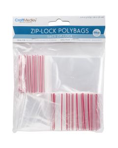 Multicraft Imports Ziplock Polybags 100/Pkg-2"X3" Clear
