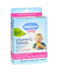 Hyland's Vitamin C Tablets Natural Lemon - 25 mg - 125 Tablets