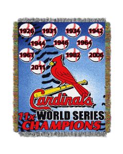 The Northwest Company Cardinals CS  "Commemorative" 48x60 Tapestry Throw