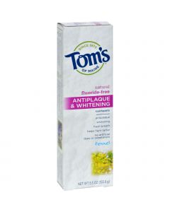 Tom's of Maine Antiplaque and Whitening Toothpaste Fennel - 5.5 oz - Case of 6