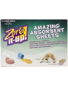 Urine Off Zorb-It-Up! Sheets Dispenser Box 11"X17" 15 Sheets-