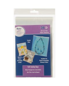 Darice Self-Sealing Bags 36/Pkg-5.25"X7.25" Clear