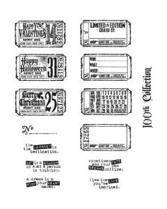 Stampers Anonymous Tim Holtz Cling Stamps 7"X8.5"-Odds & Ends