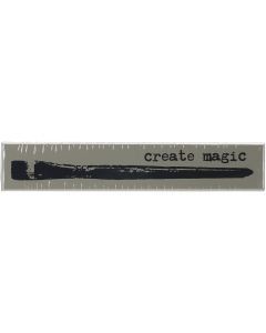 Prima Marketing Finnabair Wood Mounted Stamps 5"X1"-Brush