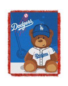 The Northwest Company Dodgers  Baby 36x46 Triple Woven Jacquard Throw - Field Bear Series