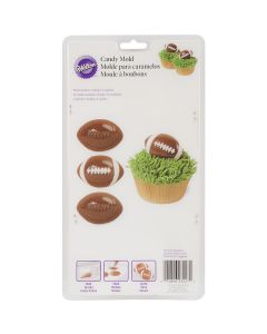 Wilton Candy Mold-Football 6 Cavity (1 Design) - Candy Mold-Football 6 Cavity (1 Design)