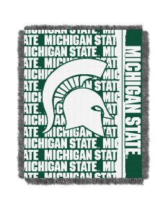 The Northwest Company Michigan State College 48x60 Triple Woven Jacquard Throw - Double Play Series