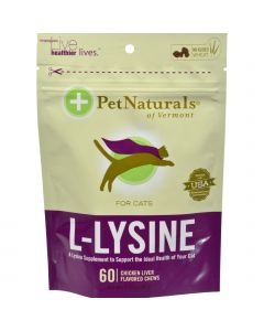 Pet Naturals of Vermont L-Lysine for Cats Chicken Liver - 60 Chewables