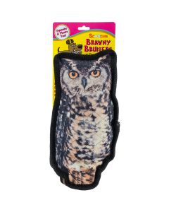 Scoochie Pet Products Brawny Bruisers TJ Owl Dog Toy 11"-