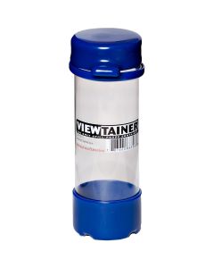 Viewtainer Tethered Cap Storage Container 2"X6"-Blue