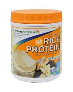 Growing Naturals Organic Raw Rice Protein - Vanilla Blast - 16.4 oz