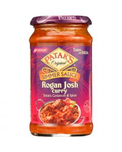 Patak's Pataks Simmer Sauce - Rogan Josh Curry - Medium - 15 oz - case of 6