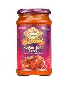 Patak's Pataks Simmer Sauce - Rogan Josh Curry - Medium - 15 oz - case of 6