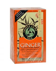 Triple Leaf Tea Ginger - 20 Tea Bags - Case of 6