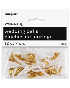 Unique Industries Wedding Bells 12/Pkg-Gold