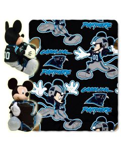 The Northwest Company Panthers -Disney 40x50 Fleece Throw w/ 14" Plush Mickey Hugger