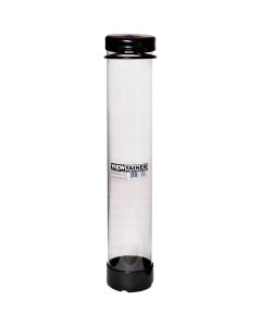 Viewtainer Tethered Cap Storage Container 2.75"X15"-Black