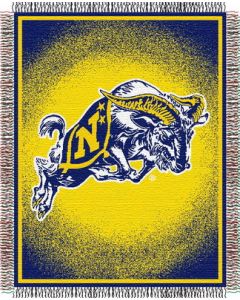 The Northwest Company Navy (USNA) "Focus" 48"x60" Triple Woven Jacquard Throw (College) - Navy (USNA) "Focus" 48"x60" Triple Woven Jacquard Throw (College)