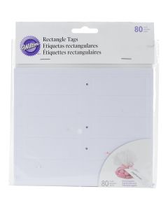 Wilton Printable Tags 80/Pkg-White Rectangle