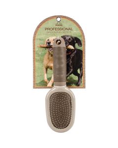 Nandog Pet Gear Nandog Pet Brush-Oval Double Sided Brown