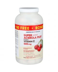 American Health Super Acerola Plus - 500 mg - 250 Chewable Wafers