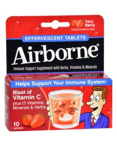 Airborne Effervescent Tablets with Vitamin C - Very Berry - 10 Tablets