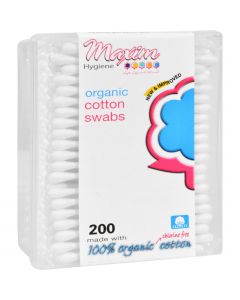Maxim Hygiene Products Organic Cotton Swabs - Matchbox Pack - 200 ct