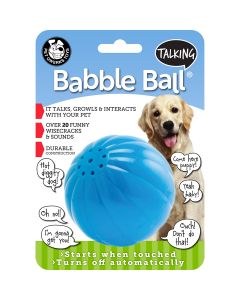 Pet Qwerks Large Talking Babble Ball-Blue