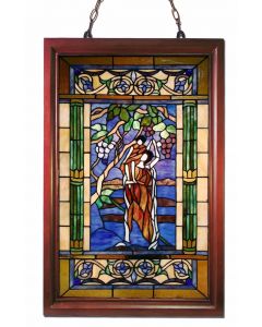 Warehouse of Tiffany Tiffany-style Mother Holding Child Window Panel