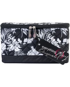 Everything Mary Deluxe Sewing Box-10.75"X6.75"X6.5" Black & White