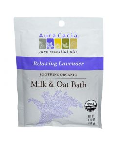 Aura Cacia Relaxing Lavender Milk and Oat Bath Organic - 1.75 oz - Case of 6
