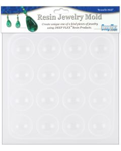 Yaley Resin Jewelry Mold 6.5"X7"-Cabachons - 16 Cavity