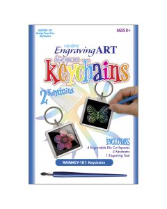 Royal Brush Rainbow Foil Engraving Art Keychains-