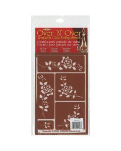 Armour Products Over 'N' Over Reusable Stencils 5"X8"-Roses