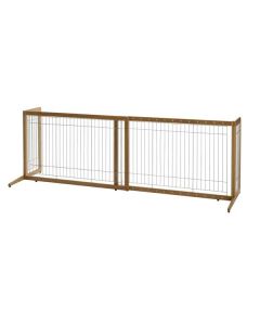 Richell Tak Freestanding Pet Gate Coffee Bean 40.4" - 70.5" x 20.1" x 24"