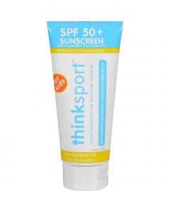 Thinksport Sunscreen - Safe - Kids - SPF 50 Plus - Family Size - 6 oz