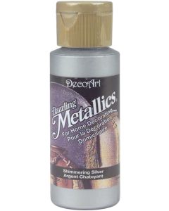 Deco Art Dazzling Metallics Acrylic Paint 2oz-Shimmer Silver
