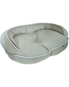 Worldwise Loved Ones Constant Comfort Bolster Pet Bed-Medium-Green-32.75"X20"X9"