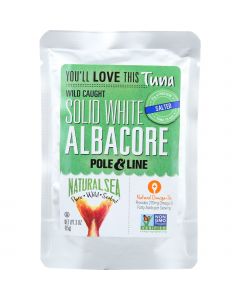 Natural Sea Tuna - Albacore - Solid White - Salted - Pouch - 3 oz - case of 12