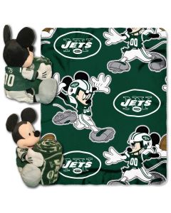 The Northwest Company Jets -Disney 40x50 Fleece Throw w/ 14" Plush Mickey Hugger