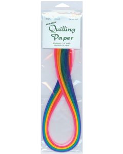 Lake City Craft Quilling Paper .125" 80/Pkg-Bright (8 Colors) - Quilling Paper .125" 80/Pkg-Bright (8 Colors)